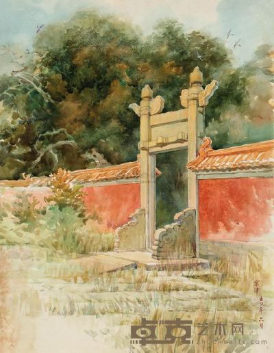 李宗津 1954年作 门 70×54cm