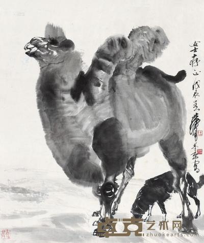 黄胄 骆驼 镜心 95×79cm