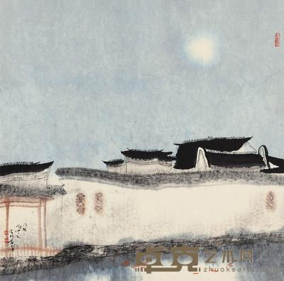 赵准旺 1988年作 水乡 立轴 67×68cm