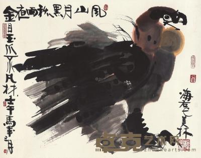 韩美林 2002年作 雄鹰 镜心 67×86cm