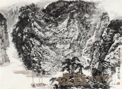 龙瑞 峡江图 镜心 95×129cm