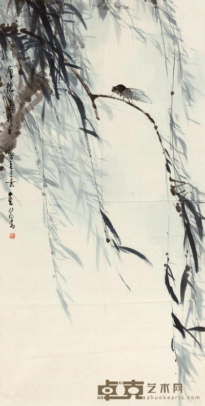 李山 夏日小景 镜心 69×34cm