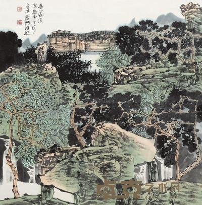 满维起 绿树丛荫 镜心 69×69cm