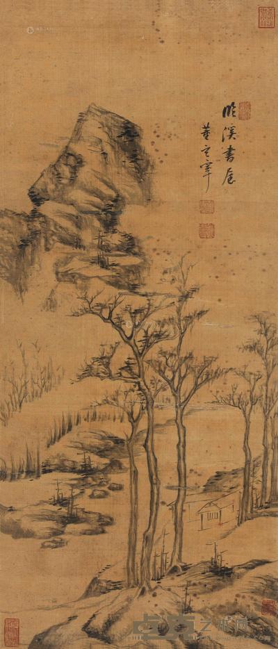 董其昌 临溪书屋 立轴 72×31cm