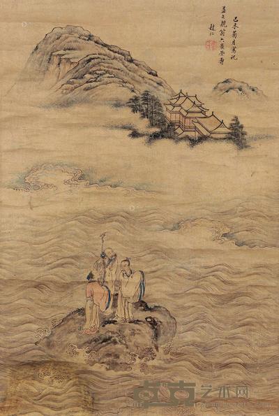 赵仁 祝仙图 立轴 62×41cm