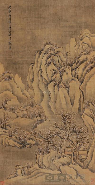 刘度 仿王摩诘山水 立轴 86×45cm