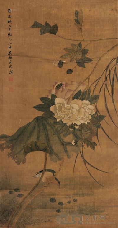 王武 仿元人花鸟 立轴 71×31cm