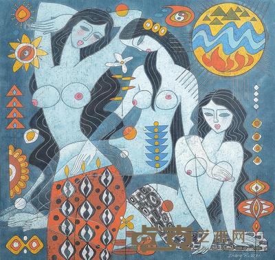 张汝为 风景作品之一 100×100cm