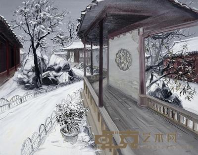 强世军 2007年作 园林雪之二 115×146cm