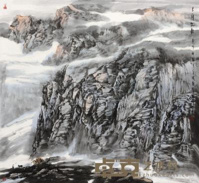 祁海峰 2011年作 太行牧歌 镜心 88×96cm
