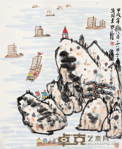 方召麟 1994年作 太湖秋赏 镜心 96×80.5cm