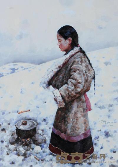 艾轩 2007年作 荒原暖冬 70×50cm