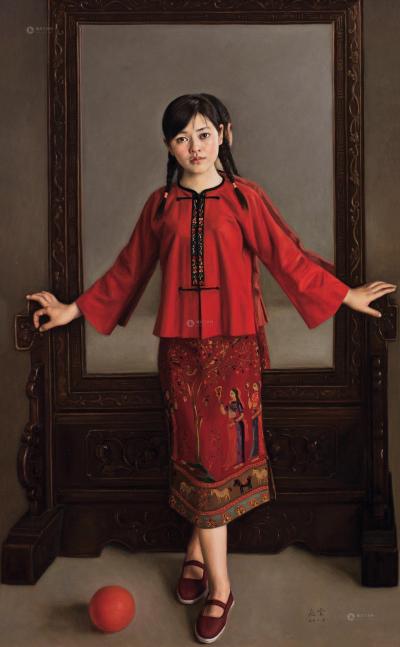 杨飞云 2005年作 少女与镜子