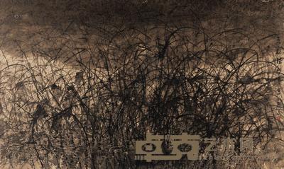 陆春涛 2009年作 荒谷 镜心 82×143cm