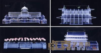 卢昊 2002年作 花鸟鱼虫系列 68×127cm×4