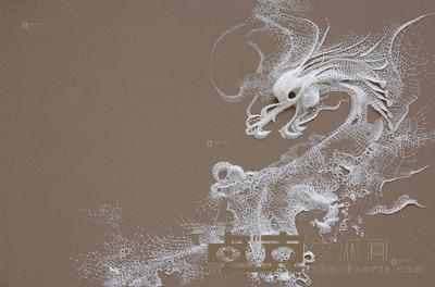 朱敬一 2013年作 飞龙在天 120×180cm