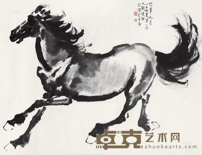 徐悲鸿 1939年作 奔马图 镜心 78×113cm