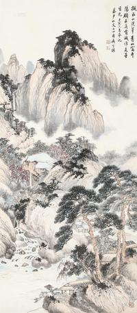 吴子深 致钱大钧山水图