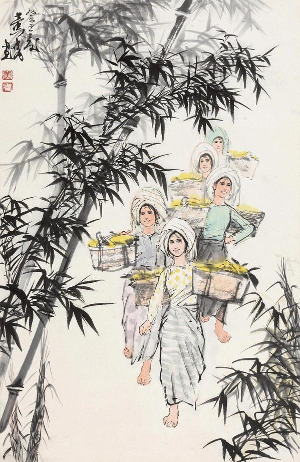 黄胄 1973年作 满载而归 镜心