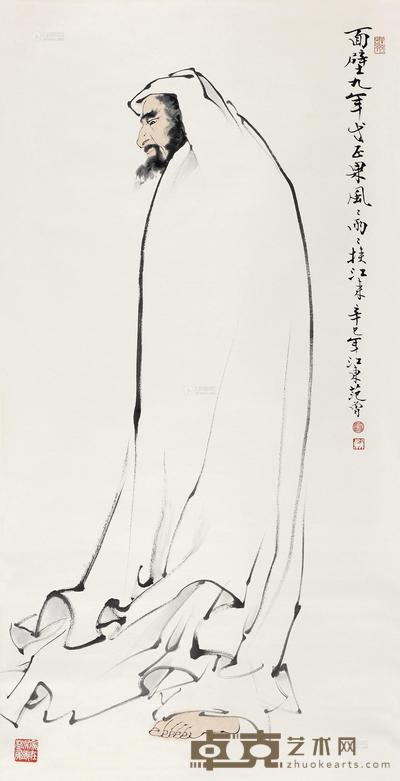 范曾 2001年作 达摩得悟图 立轴 137×68cm