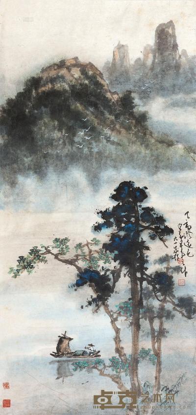 赵少昂 天高澄远色 立轴 120×56cm