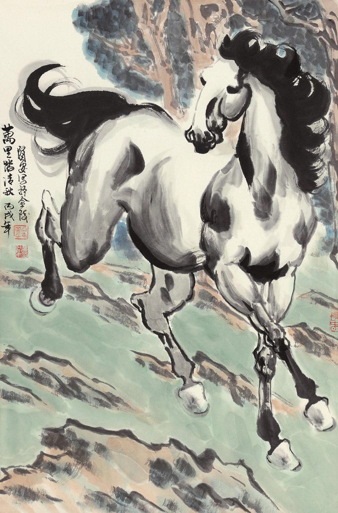 黄贤安 万里踏清秋 镜心