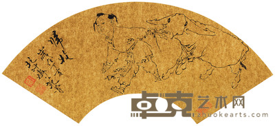 范曾 归牧 镜心 15×46cm
