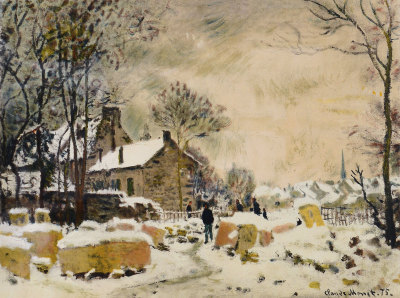 克劳德·莫奈 1875年作 雪中风景