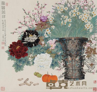 刘伯农 2012年作 富贵吉祥 立轴 72×76cm