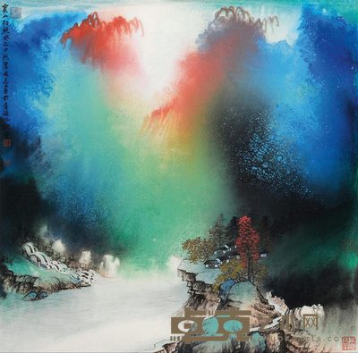 陈无忌 2013年作 云山初照 镜心 68×67cm