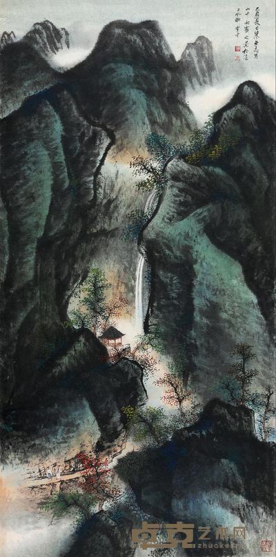 陈无忌 2005年作 山中雨霁 镜心 132×65.5cm