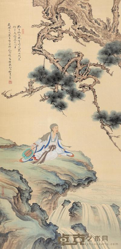 任重 2013年作 静听松风 立轴 136×68cm