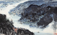 宋文治 1967年作 富春江畔 镜心