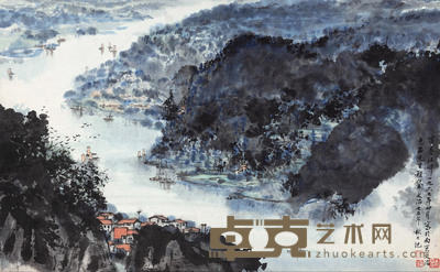 宋文治 1967年作 富春江畔 镜心 41×67cm