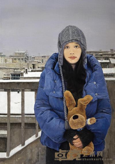 沈磊 2012年作 小城·冬雪 100×70cm