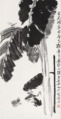 齐白石 芭蕉青蛙 立轴