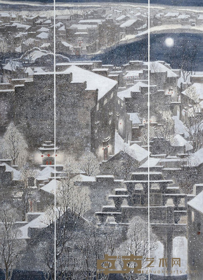 袁海青 江淮瑞雪 镜框 195×143cm