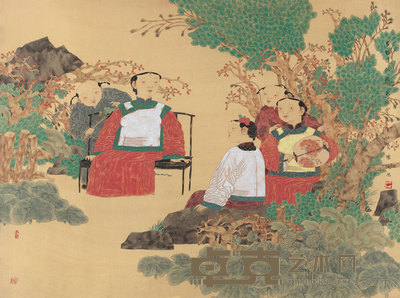 马唯驰 2009年作 古韵清风图（特邀） 镜框 37.5×137cm