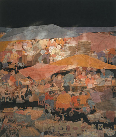 刘文辉 夜色（优秀奖） 镜框 220×180cm