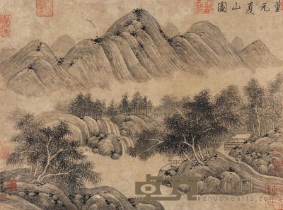 董源 （款） 夏山图 立轴 38×51cm