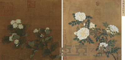 马麟 (传) 茉莉舒芳图 团扇 22.8×22.8cm