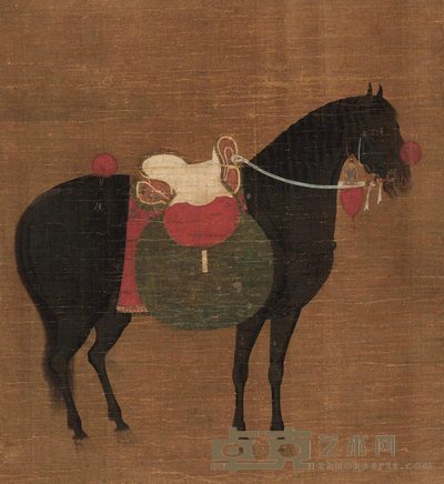 佚名 御骏图 镜心 36×33cm