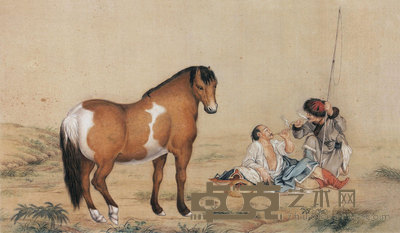 佚名 牧马图 镜心 38×65cm
