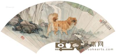 刘奎龄 1931年作 狗 镜心 20×53cm