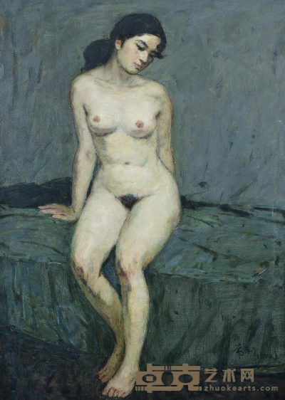 马常利 1992年作 裸女 100×72cm