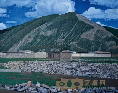 郑波 1992年作 神圣的山 78×98cm