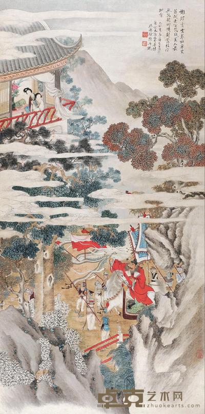徐操 1939年作 钟馗嫁妹 镜心 130×65cm