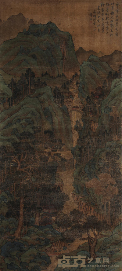 文徵明 云峰千仞图 镜心 206×98cm