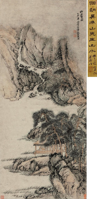 吴历 松溪书阁 立轴