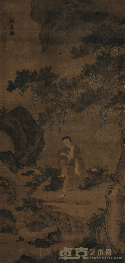 徐韶 采芝图 立轴 131×63cm